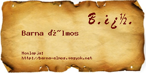 Barna Álmos névjegykártya